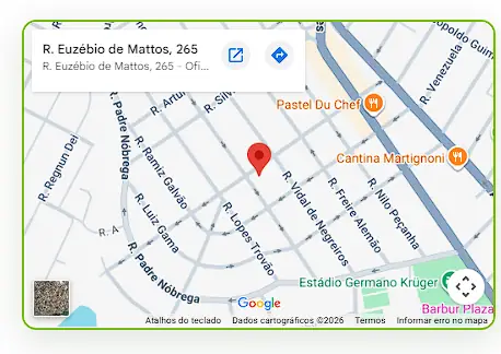 Mapa da localização da Angular Engenharia